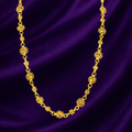 Gold-Tone Floral Disc Link Chain