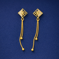 Geometric Chain Drop Gold-Tone Earrings