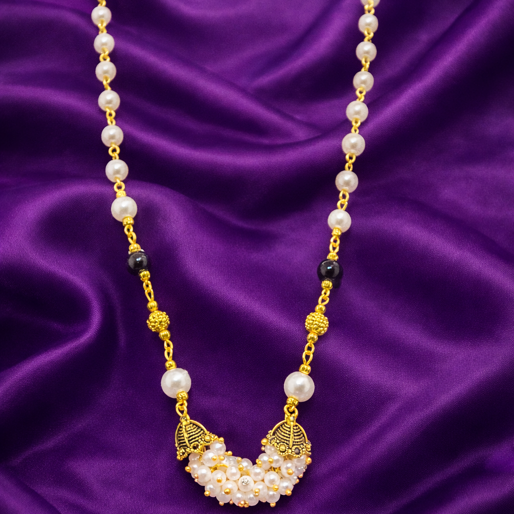 Elegant Pearl Mangalsutra-Inspired Chain