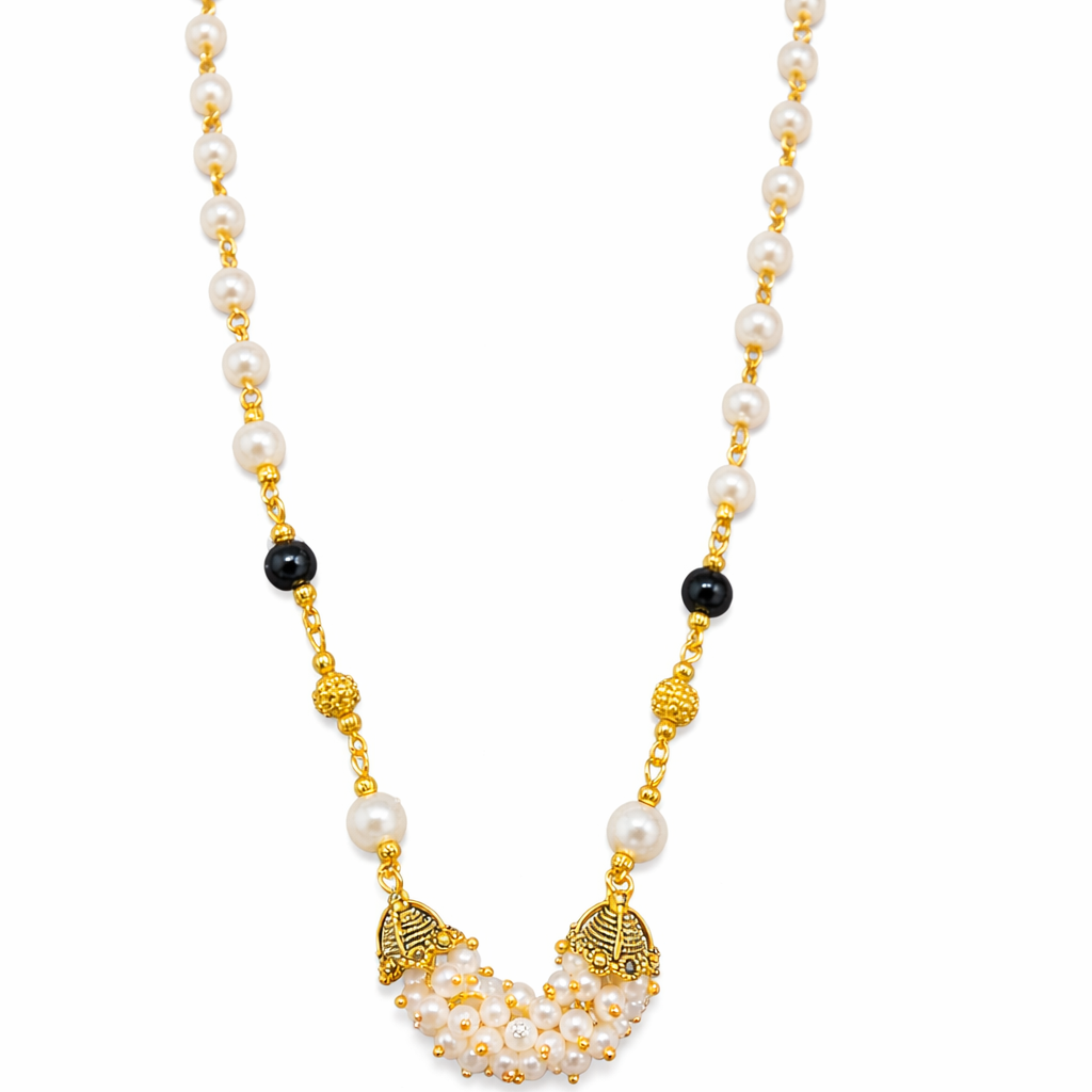 Elegant Pearl Mangalsutra-Inspired Chain