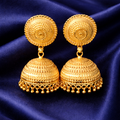 Traditional Gold-Tone Dome Jhumka Earrings