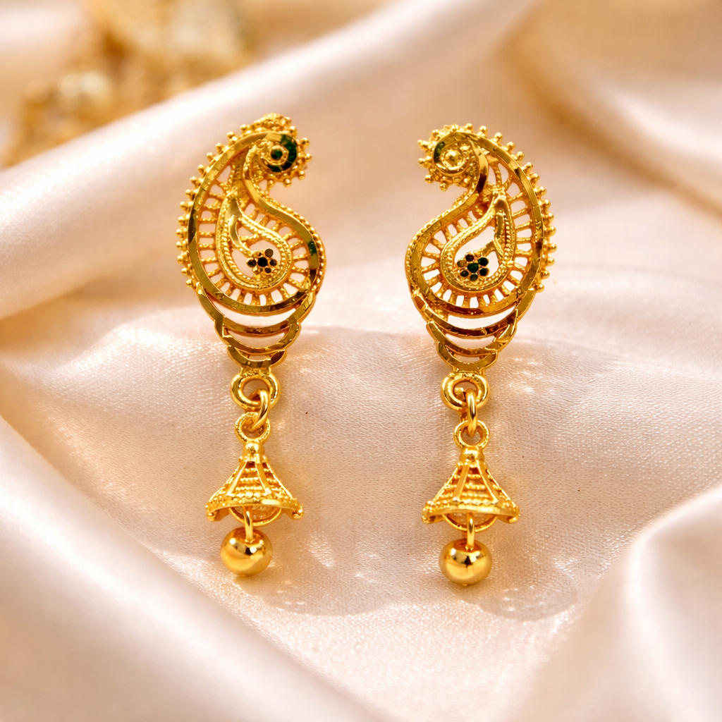Traditional Paisley Drop Earrings