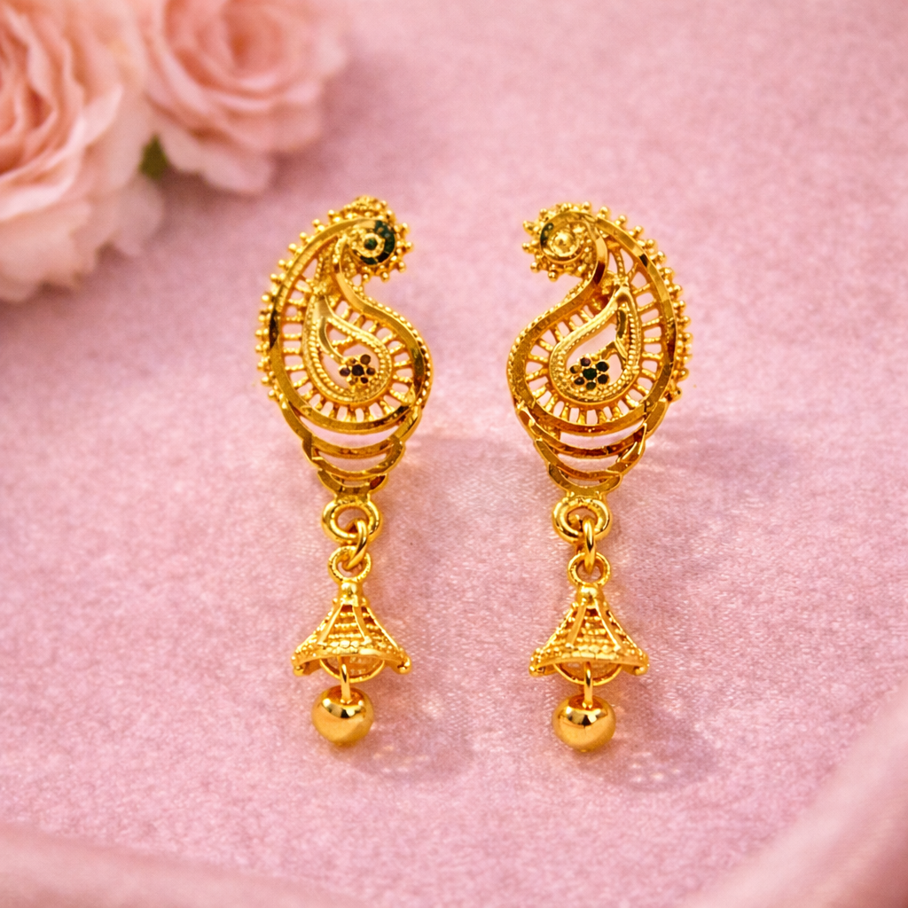 Traditional Paisley Drop Earrings