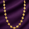 Gold-Tone Smiley Star Charm Chain