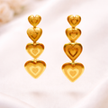 Heart Gold-Tone Drop Earrings
