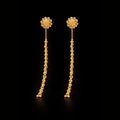 Elegant Gold-Tone Long Drop Earrings